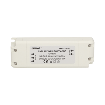 LED TRANSFORMATOR ECO IP20 12V/DC 50W 4,2A 