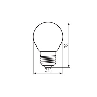 LED FILAMENT LAMP G45 MAT GLAS E27 4W 400LM 2700K  