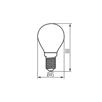 LED FILAMENT LAMP G45 MAT GLAS E14 6W 810LM 2700K  