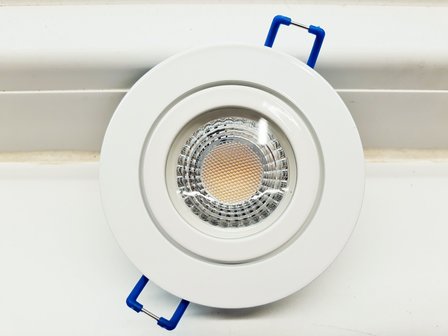 LED INBOUWSPOT IP44 ROND WIT 60&deg; 230V 5W 380LM 3000K 