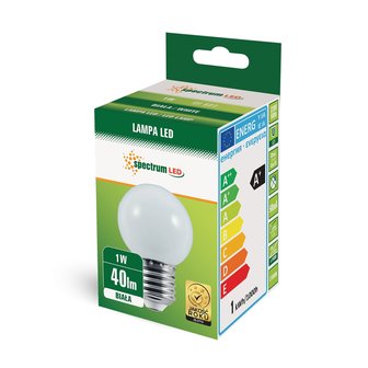 LED GOLFBAL GLOEILAMP COLOR OUTDOOR 230V E27 1W 
