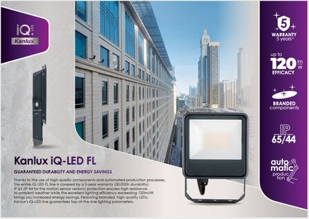 LED VERSTRALER IQ HL IP65 100&deg; 30W 3450LM 4000K