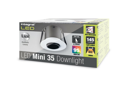 LUX MINI LED DOWNLIGHT FIXED 15&deg; CRI-95 3,3W 145LM 3000K