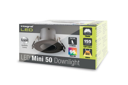 LUX MINI LED DOWNLIGHT TILTABLE 15&deg; CRI-95 3,3W 155LM 3000K