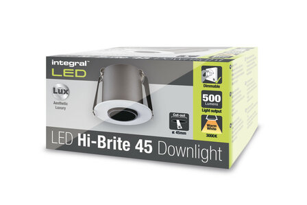 LUX HI-BRITE LED DOWNLIGHT FIXED DIM 30&deg; 9W 500LM 3000K