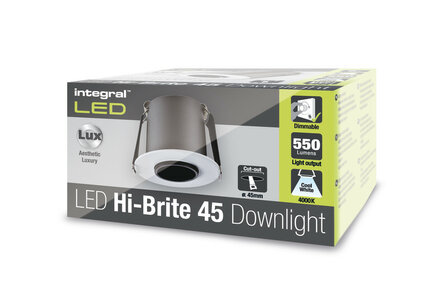 LUX HI-BRITE LED DOWNLIGHT FIXED DIM 30&deg; 9W 550LM 4000K