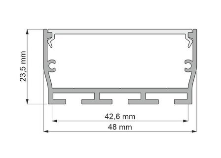 ALUMINIUM PROFIEL JAPET-XL BLACK LED STRIPS TOT 36-MM