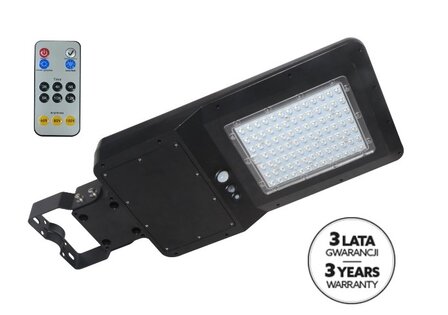 SOLAR LED STRAATLAMP PREMIUM SENSOR/REMOTE 40W 4800LM 