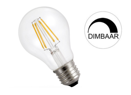 LED FILAMENT LAMP A60 DIMBAAR 230V E27 8,5W 1100LM 2700K  
