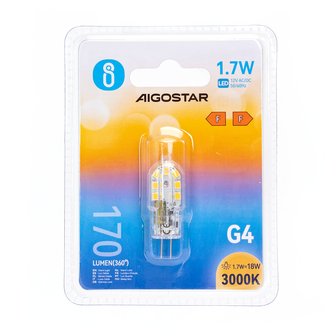 LED G4 GU4 LAMP COMPACT 12V AC/DC 1,7W=18W WARM WIT