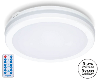 LED PLAFONDLAMP NAIROS SENSOR/REMOTE WHITE IP65 18W 1890LM CCT