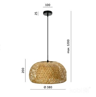 HANGLAMP BAKU-M BAMBOE 230V E27 