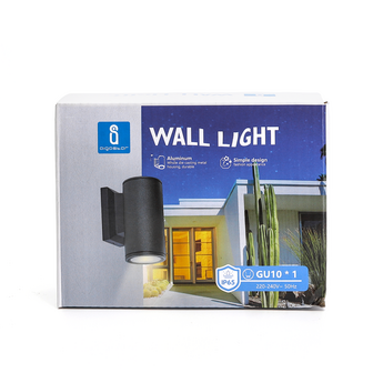 TUINLAMP WANDLAMP ZWART DOWN IP65 230V GU10