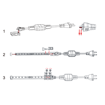 230V SMD LED STRIP AANSLUIT-SET 