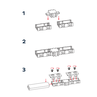 SET 2-STUKS I-CONNECTOR 8-MM 230V SMD LED STRIP 