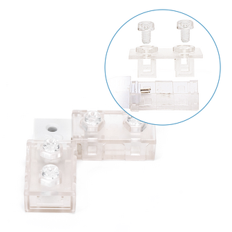 SET 2-STUKS L-CONNECTOR 8-MM 230V SMD LED STRIP 