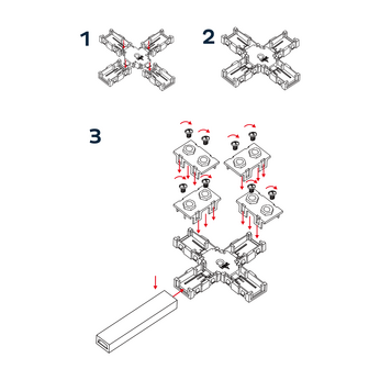 KRUIS-CONNECTOR 8-MM 230V SMD LED STRIP 