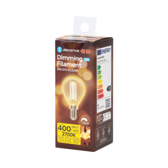 LED GLOEILAMP DIMBAAR 230V E14 4W=38W 400LM 2700K 5-PACK