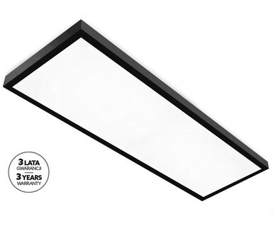 LED PANEEL PLAFONDLAMP FLAT 120X30CM ZWART 36W 3960LM 4000K 