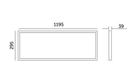 LED PANEEL PLAFONDLAMP FLAT 120X30CM WIT 36W 4320LM 4000K 