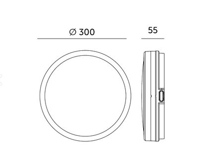 LED PLAFONDLAMP NAIROS SENSOR/REMOTE WHITE IP65 24W 2520LM CCT