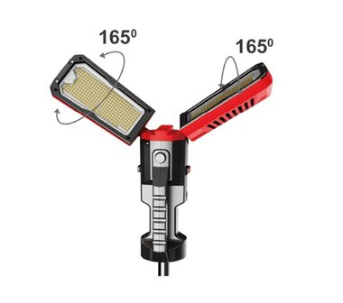 PRO LED WERKLAMP OP STATIEF INKLAPBAAR 230V 2 X 50W 10.000LM