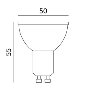 LED SPOT GU10 38&deg; 230V 9W 840LM 3000K WARM WIT