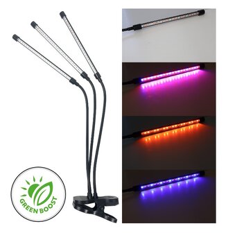 LED PLANTENLAMP VITARO-CLIP 3-VOUDIG MET CONTROLLER 