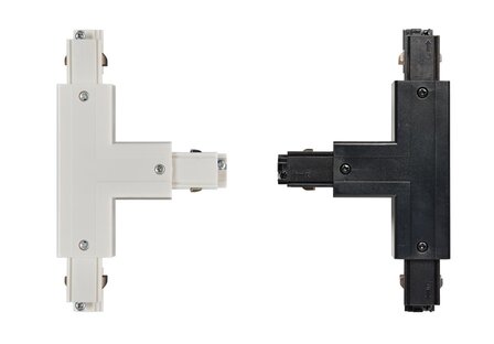 T-CONNECTOR RECHTS-2 VOOR 3-FASE RAILS WIT OF ZWART