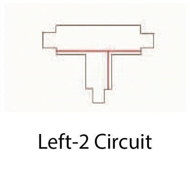 T-CONNECTOR LINKS-2 VOOR 3-FASE RAILS WIT OF ZWART