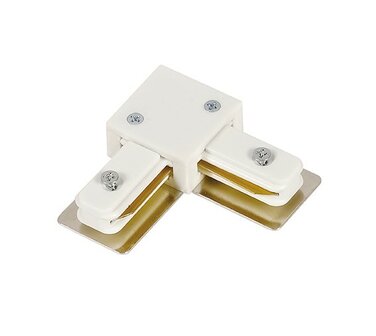 L-CONNECTOR 90&deg; VOOR 1-FASE RAILS WIT OF ZWART