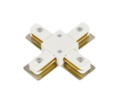 X-CONNECTOR VOOR 1-FASE RAILS WIT OF ZWART