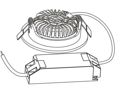 ULTRA SLIM LED INBOUWSPOT DIMBAAR IP44 230V 5W 420LM ZWART