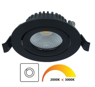 ULTRA SLIM LED INBOUWSPOT DIM TO WARM IP44 230V 5W 420LM ZWART 