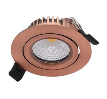 ULTRA SLIM LED INBOUWSPOT DIMBAAR IP44 230V 5W 420LM KOPER