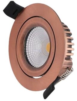 ULTRA SLIM LED INBOUWSPOT DIM TO WARM IP44 230V 5W 420LM KOPER