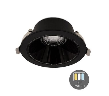 LED DOWNLIGHT KERBER CCT-SWITCH 230V 7W 560LM ZWART