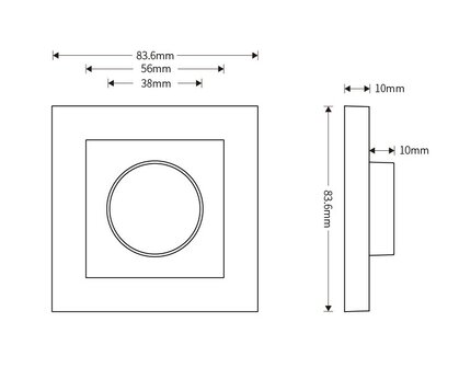 AFDEKRAAM ZWART LED DIMMER UNIVERSEEL 