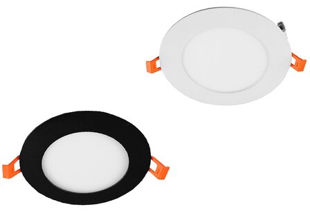 LED DOWNLIGHT SLIM ZWART/WIT IP44 230V 6W 3000K/4000K