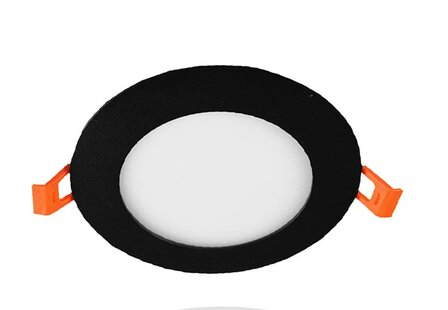 LED DOWNLIGHT SLIM ZWART/WIT IP44 230V 6W 3000K/4000K