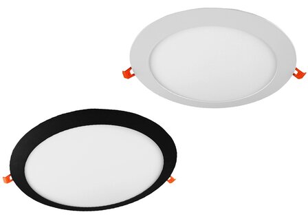 LED DOWNLIGHT SLIM ZWART/WIT IP44 230V 24W 3000K/4000K