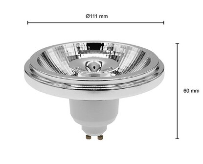 ES111 LED SPOT 24&deg; REFLECTOR DIMBAAR 230V GU10 12W WIT 