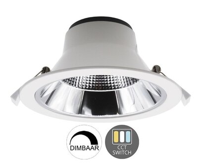 LED DOWNLIGHT 60&deg; CCT-SWITCH &amp; DIMBAAR 230V 15W 1394LM WIT