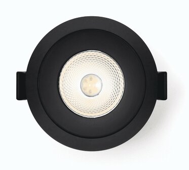 LED INBOUWSPOT 40&deg; IP44 DIMBAAR 230V 6W 502LM ZWART