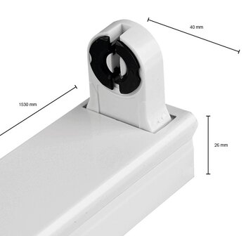 IP22 LED TL-ARMATUUR 1 X 150CM 230V T8 G13 