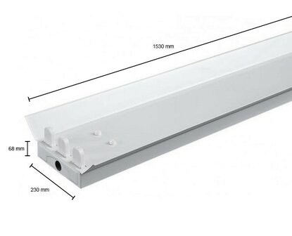 IP22 LED TL-ARMATUUR REFLECTOR 3 X 150CM 230V T8 G13 