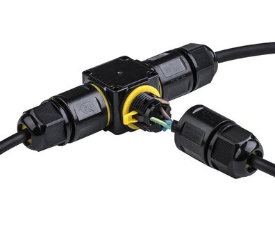 IP68 VERBINDINGSMOF T QUICK CONNECTOR 3-POLIG 