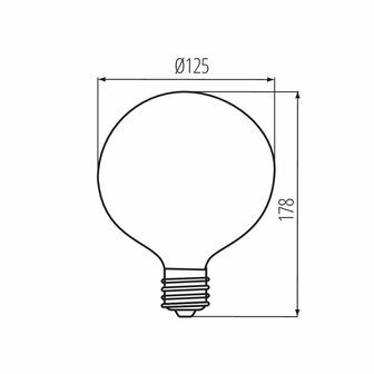 LED FILAMENT GLOBE G125 CLEAR DIMBAAR E27 4W 300LM 2400K 