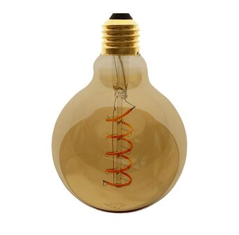 LED FILAMENT GLOBE G80 AMBER DIMBAAR E27 4W 280LM 2400K 