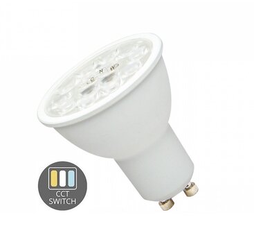 GU10 LED SPOT CCT-SWITCH 230V 6W 450LM 38&deg; 